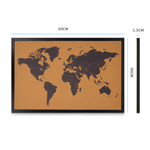 <span class=keywords><strong>Tablero</strong></span> de <span class=keywords><strong>corcho</strong></span> montado en la <span class=keywords><strong>pared</strong></span> del mapa del mundo, Mensaje, precio barato, venta al por mayor - Product Image 3