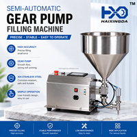 Machine de remplissage de liquides semi-automatique facile à utiliser avec pompe à engrenages en acier inoxydable pour produits chimiques, cosmétiques et sauces