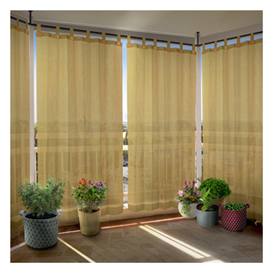 Cortina de Exterior Tipo Loop de 150 GSM en Color Beige Cam con Tonos Naturales Suaves para Privacidad en el Balcón, Filtrado de Luz y Ambiente Relajado al Aire Libre - Product Image 1