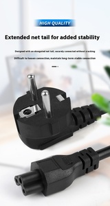 Cable de alimentación de enchufe C13, 220V, estándar europeo, núcleo de alambre de cobre puro extendido, de carcasa de PVC Material, cable de alimentación de seguridad macho/hembra - Product Image 3