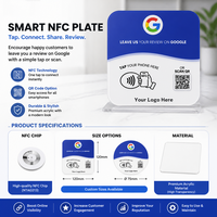 Tarjetas NFC NTAG 213 de Acrílico Resistente para Reseñas de Google con Adhesivo Fuerte
