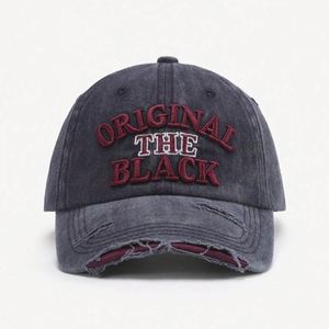 Casquettes de baseball vintage personnalisées unisexes en gros avec logo brodé 3D de haute qualité et effet vieilli - Product Image 3