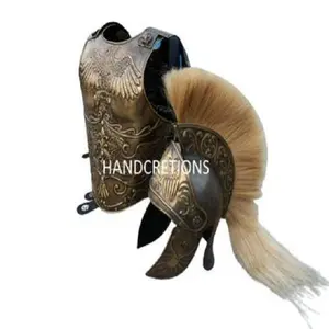 Alta calidad Medieval 18 latón romano músculo chaqueta armadura hermoso pecho con hombros antiguo fabricante - Product Image 1