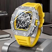 ONOLA 3827D Montre Sportive Étanche à Quartz de Marque Tendance, Montre Décontractée en Caoutchouc, Montre Homme, Montre-Bracelet pour Hommes