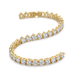 Nueva Llegada, Alta Calidad, Nueva Moda, Pulsera de Cadena Cubana con Zirconias Iced Out, Pulsera Hip Hop para Hombre, Pulsera de Tenis con Zirconias - Product Image 1