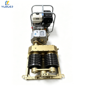 Treuil à câble YILI 10 tonnes à double capstan, alimenté au diesel, avec cage de protection, tambour à double rainure, traction lourde, pour le tirage de lignes de transmission - Product Image 2