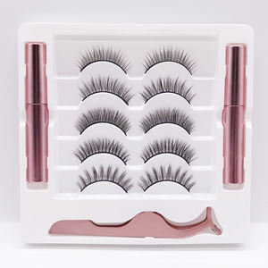 出厂价自有品牌3d貂皮磁性睫毛真丝假磁睫毛睫毛镊子磁线套 - Product Image 4