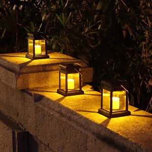 Lampes solaires LED étanches IP44 pour jardin, décorations miniatures portables à piles, style palais, étoiles et lumières nocturnes - Product Image 1