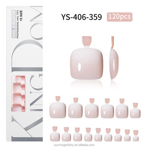 Magnifique design d'<span class=keywords><strong>ongles</strong></span> d'orteils, faux <span class=keywords><strong>ongles</strong></span> d'orteils carrés en acrylique, rose doux, couverture complète, <span class=keywords><strong>ongles</strong></span> d'orteils à presser - Product Image 6