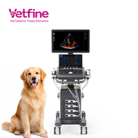 Troli USG Doppler Veteriner Portabel Berkualitas Tinggi, Alat Diagnostik Ultrasonik Berwarna, Mesin Pemindai USG 3D