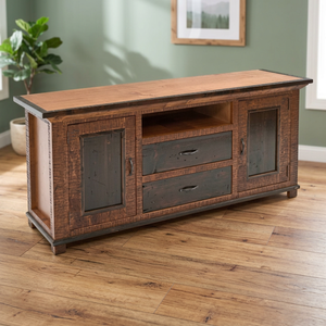 Industrial Antique Indian Solid Old Mango Wood Eco-Friendly Durable 2-Door 2-Drawer Farmhouse Storage <b>Cabinet</b> Home Villa <b>Hall</b> - Product Image 3