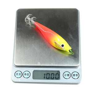 Vente en gros de crevettes lumineuses 10cm/10g appâts durs crevettes en bois crochet de calmar pour poissons d'eau salée équilibre coloré Luya faux appâts de pêche - Product Image 4