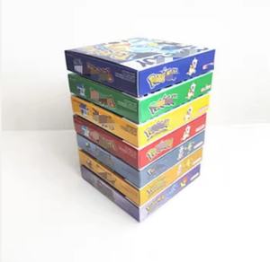 Boîte de détail Pokemoned 7 couleurs cristal <span class=keywords><strong>bleu</strong></span> jaune <span class=keywords><strong>rouge</strong></span> vert argent or carte de jeu pour carte vidéo GBC - Product Image 4