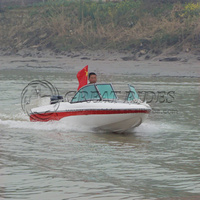 Bateau de pêche 6 places Mini bateau en fibre de verre populaire 4.7m/15.4ft Yacht avec moteur hors-bord en option