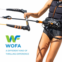 Corde de traction portative noire/orange pour planche de surf, planche de glisse et kite de surf, pour usage extérieur et transport, avec poignée, compatible avec l'alimentation en eau en milieu industriel