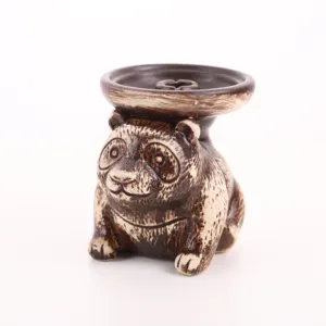 Panda Shape Shisha Bowl Accessories Stone Hookah Heads Animal Design Shisha Pot One Hole