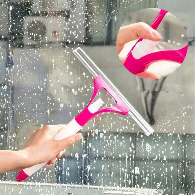 FY moda 2019 Yeni Yüksek Kaliteli Pratik Silecek Kazıyıcı Temizleyici Kazıma Pencere Sıcak Fırça Temizleme Cam Sprey 26x30 cm