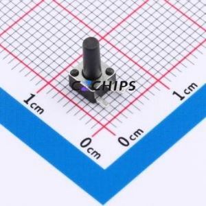 TSC08-CBW1EH9.0 Tactile Switch Through hole-3P,4.5x4.5mm Switch Single Pole Single Throw Round Button 1.8N Right Angle Insert - Product Image 1