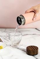 Bouteille d'eau intelligente, 500ml, affichage numérique de la température, infuseur à thé, acier inoxydable, isolation sous vide, noir, blanc, bleu