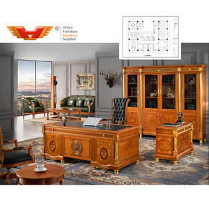 Soluzione medio orientale stile tradizionale lussuosi mobili classici per ufficio Royal Modenese Manager Desk per mobili da ufficio - Product Image 6