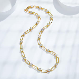 Pulseras de tenis y collares de moissanita de estilo clásico, de cadena fina, de moda, venta al por mayor de fábrica, que pasan la prueba del probador. - Product Image 4