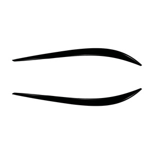 Pegatinas para Cejas de Faros Delanteros Alfa Romeo Giulia, Textura de Fibra de Carbono Negro Piano, Calcomanía para Carrocería ABS, 2015+ - Product Image 5