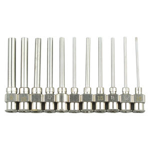 Tubo de aguja dispensador de acero inoxidable de 8-34G para válvulas o varios adaptadores, modelo de aguja de jeringa dispensadora completa - Product Image 1