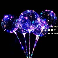 Ballon Bobo LED de haute qualité, jouet lumineux, bâton lumineux, boule transparente pour les décorations de Noël, de mariage, de la Saint-Valentin et de fêtes