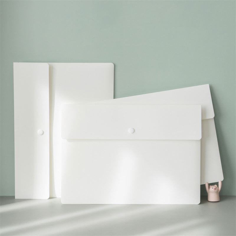 A4 однокнопочный белый элегантный пластиковый Непрозрачный держатель для файлов сумка для хранения документов конверт