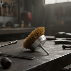 Ttake Cup <b>Wire</b> <b>Brush</b> 6 Mm Steel Stem 4500 Rpm For Metal Cleaning - Product Image 3