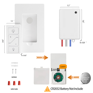 Interruptor de Luz Inalámbrico con Especificaciones Estadounidenses, Interruptor de Luz Remoto Compatible con <span class=keywords><strong>Alexa</strong></span>, Interruptor y Receptor Inalámbricos Inteligentes con Función de Atenuación - Product Image 6