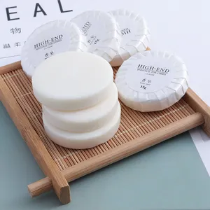 Wholesale custom logo white mini round size travel toilet bar hotel amenities bath soap disposable