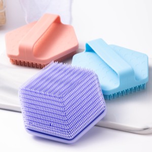 Escova de Banho de Silicone Macio para Esfoliação e Limpeza Profunda, Massageador para Cuidados com a Pele, Produtos para Banheiro - Product Image 1