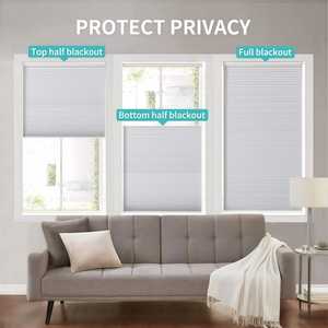 Top Bottom Cordless <b>Window</b> Blinds Blackout Honeycomb Cellular <b>Shades</b> for Indoor <b>Windows</b> No Drill No Tools Built-In Installation - Product Image 3
