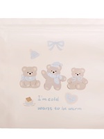 Sacs refermables givrés à trois oursons mignons, pochettes d'emballage en plastique pour bonbons, biscuits, collations, bijoux, petits cadeaux, sacs de rangement