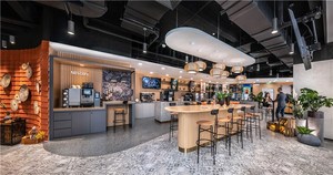 Barra de Bar Ovalada Moderna con Taburetes de Madera para Muebles Comerciales de Hotel, Estilo de Diseño Contemporáneo - Product Image 2