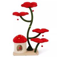 Accessoires pour arbre à chat en carton, forme de fleur, personnalisables, écologiques, en bois, de luxe moderne, pour Halloween et Noël, OEM