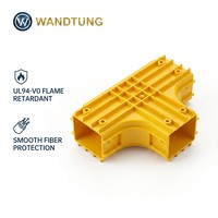 Goulotte de gestion de câbles en PVC ABS jaune ignifuge à fentes pour fibres optiques