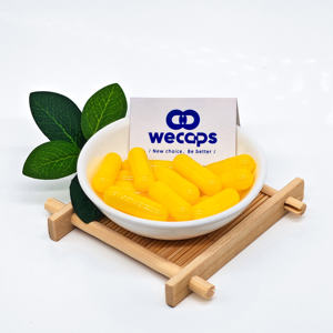Wecaps boş hap sarı kapsüller jelatin kapsüller özel baskılı kapsül boyutu 0 - Product Image 2
