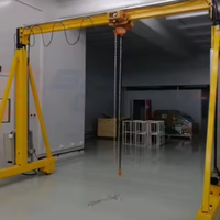 Grue portique mobile sans rail professionnelle, robuste, facile à déplacer, manuelle et électrique, pour atelier et entrepôt