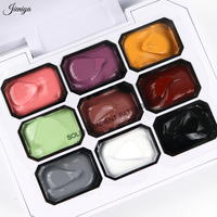 Lot de 9 Gels de Modelage en Gros, Haute Pigmentation, Vernis à Ongles Éponge pour Dégradé Ombré, Art des Ongles, Manucure en Salon avec Éponge