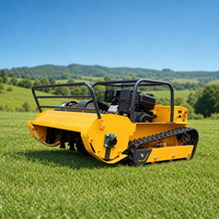 Tondeuse à gazon télécommandée sur chenilles pour pentes raides, certifiée CE, coupe-herbe RC