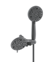 Robinet de salle de bain Rainshower à main en plastique ABS chromé Accessoire pour robinet de douche Porte-tuyau Triple sortie d'eau haute