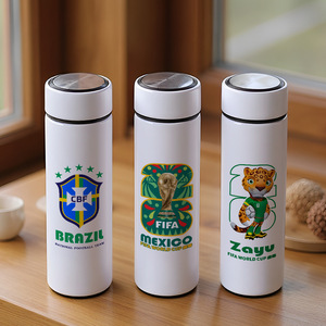 Taza <span class=keywords><strong>de</strong></span> Agua <span class=keywords><strong>de</strong></span> Acero Inoxidable 304, Recuerdo <span class=keywords><strong>de</strong></span> la <span class=keywords><strong>Copa</strong></span> <span class=keywords><strong>de</strong></span> Fútbol Brasil Alemania 2026, Mascota Hércules, para Estados Unidos, Canadá y México - Product Image 1