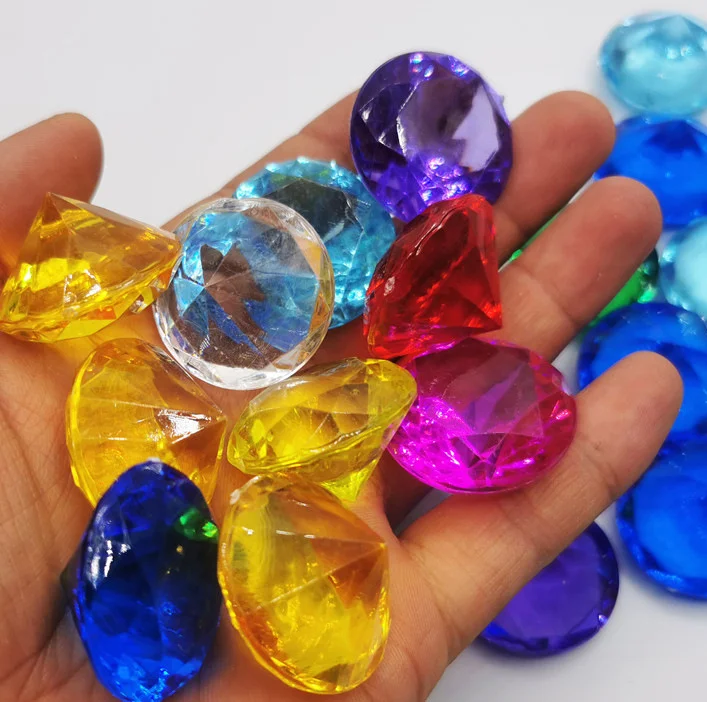 Kids toy plastic Diamond Gems Jewels Pirate Gems Treasure Jewels for Party Favors