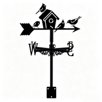 Aiguille à vent décorative en fer forgé en forme de navire pirate pour grange, abri, patio, toit, jardin