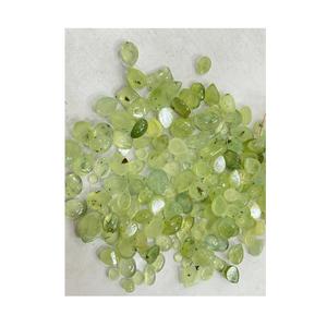 Alta demanda, piedra de cuarzo Prehnita Natural, cabujón suelto, piedras preciosas, corte redondo/ovalado para la fabricación de joyas de la India - Product Image 1