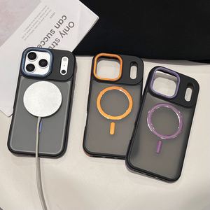 Nouvelle Coque Magnétique Bicolore Effet Peau 360° Intégrale avec Support d'Objectif et Béquille de Protection pour <span class=keywords><strong>iPhone</strong></span> 17 16 15 14 - Product Image 2