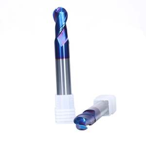 Herramientas de Corte CNC, Fresa de Extremo Esférico, Recubrimiento Nano Personalizable, Acero Inoxidable HRC65-72, 45 Espirales, 2 Cuchillas, ZY/OEM - Product Image 1