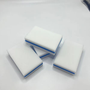 Sandwich 3-Schicht Melaminschaum mit PU-Schwamm Großhandel Küchenschrubber Maßgeschneidertes Scheuerkissen OEM Magischer Radierer - Product Image 5